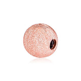 Rose Matte Brilliance Clip Charm Sterling Silver