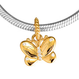 Butterfly Charm Sterling Silver Bead for Bracelets