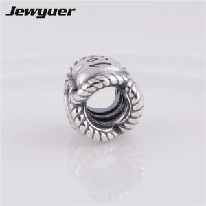 925 Sterling Silver Heart Number 18 Charm for Bracelets DIY Making