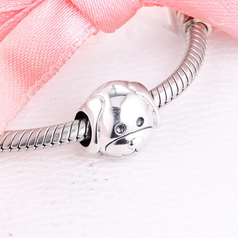 925 Sterling Silver Dog Charms Beads for Bracelets