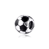 925 Sterling Silver Football Charms Beads for Bracelets