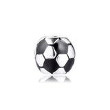 925 Sterling Silver Football Charms Beads for Bracelets
