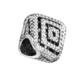 Geometric Lines Charms 925 Silver Beads