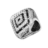 Geometric Lines Charms 925 Silver Beads