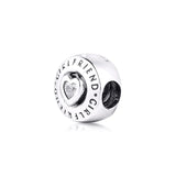 Clear CZ 925 Sterling Silver Charms for Bracelets