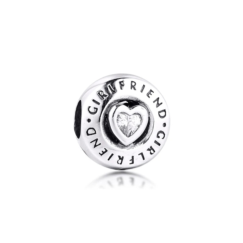Clear CZ 925 Sterling Silver Charms for Bracelets