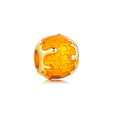 Golden Honey Charms 925 Sterling Silver Beads