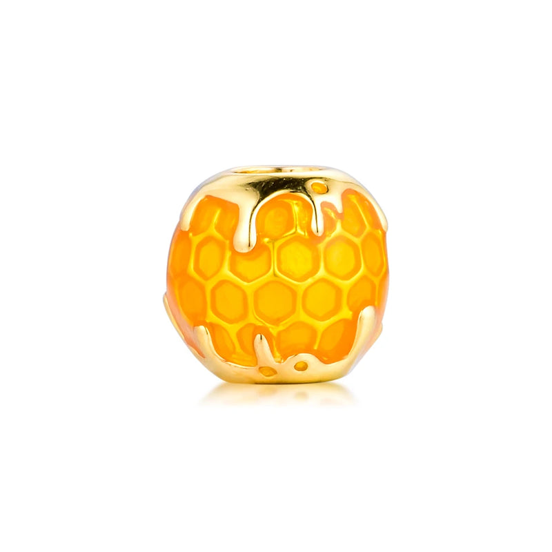 Golden Honey Charms 925 Sterling Silver Beads