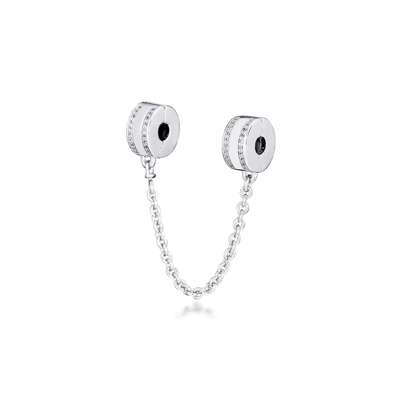 Sterling Silver Insignia Safety Chain Beads for Bracelets