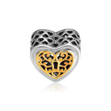 Locked Hearts Charm Beads 925 Sterling Silver for Bracelets