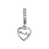 Family Charms 14K Plated Sterling Silver Beads for Bracelets