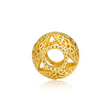 Openwork Flower Shine Beads 925 Sterling Silver Jewelry