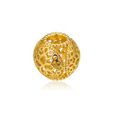 Openwork Flower Shine Beads 925 Sterling Silver Jewelry