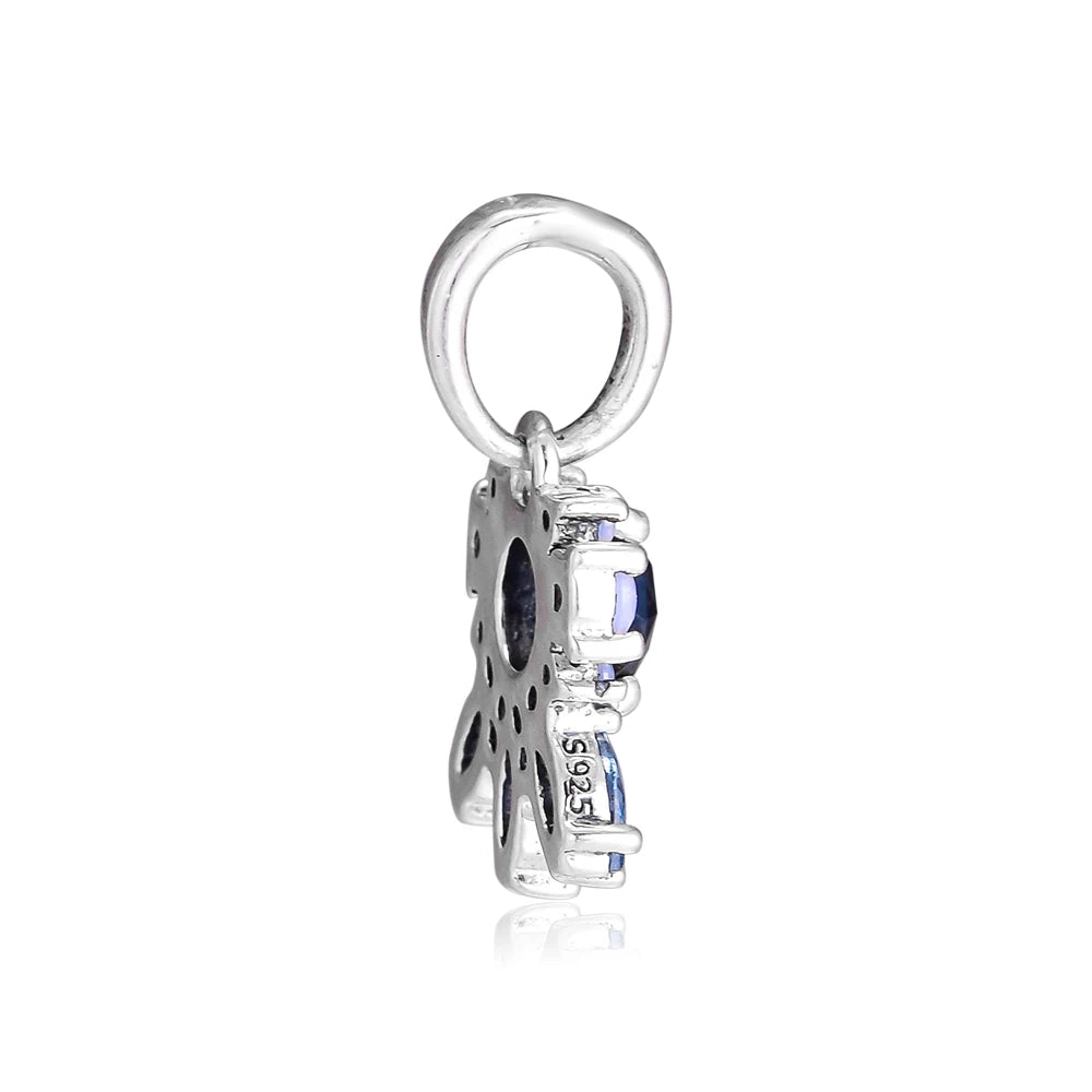 Frost Charms Sterling Silver Beads with Colored Crystal