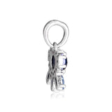 Frost Charms Sterling Silver Beads with Colored Crystal