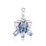 Frost Charms Sterling Silver Beads with Colored Crystal