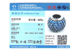 Sterling Silver Pave Charms with Aqua CZ for Bracelets