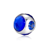 Radiant Droplet Beads with Royal Crystal 100% Sterling-Silver Charms