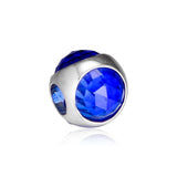 Radiant Droplet Beads with Royal Crystal 100% Sterling-Silver Charms