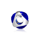 Radiant Droplet Beads with Royal Crystal 100% Sterling-Silver Charms