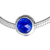 Radiant Droplet Beads with Royal Crystal 100% Sterling-Silver Charms