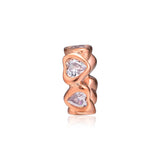 925 Sterling Silver Charms with Rose for Bracelets