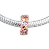 925 Sterling Silver Charms with Rose for Bracelets