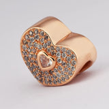 Sweetheart Charms with Rose 925 Sterling-Silver Beads