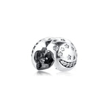 Sterling Silver Twinkling Night Clip Charms with Clear Cubic Zirconia