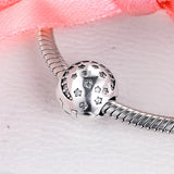 Sterling Silver Twinkling Night Clip Charms with Clear Cubic Zirconia