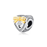 Wedding Heart Beads 100% Sterling Silver Charms