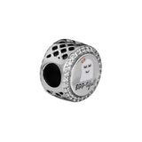 Bootiful Beads with Clear CZ 925 Sterling-Silver Bracelet Charms