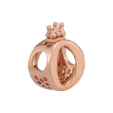 Crown O Rose Bead for Charms Bracelets 925 Sterling Silver Jewelry
