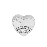 Fan Of Love Beads with Clear CZ 925 Sterling Silver Jewelry
