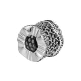 Lace of Love Spacer Beads with Clear CZ for Charms Bracelets
