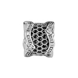 Lace of Love Spacer Beads with Clear CZ for Charms Bracelets