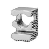 Letter E Bead 925 Sterling Silver Charm Bracelet