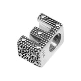 Letter E Bead 925 Sterling Silver Charm Bracelet