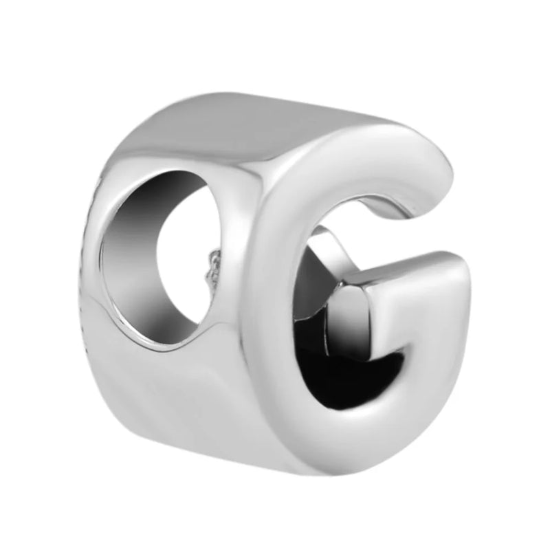 Letter G Beads 925 Sterling Silver Jewelry