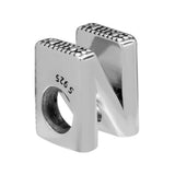 Letter N Beads 100% 925 Sterling Silver Fits For Charms Bracelets