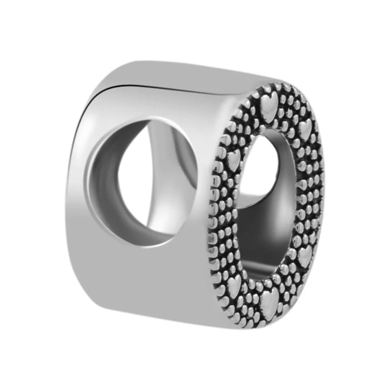 925 Sterling Silver Letter O Bead for Charms Bracelets