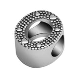 925 Sterling Silver Letter O Bead for Charms Bracelets