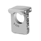 925 Sterling Silver Letter T Bead for Charms Bracelets