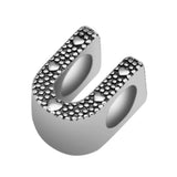 Letter U Beads 925 Sterling Silver for Charms Bracelets