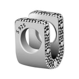 Letter U Beads 925 Sterling Silver for Charms Bracelets