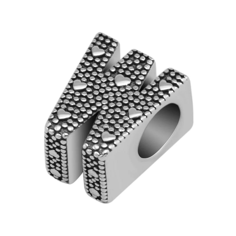 Letter W 925 Sterling Silver Charm Bead for Bracelets
