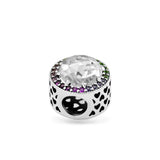 Multi-Color Radiant Hearts Beads 925 Sterling Silver Charms Bracelets