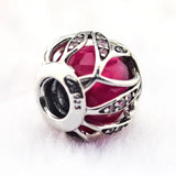 Nature's Radiance Beads Red CZ 925 Sterling Silver Jewelry
