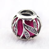 Nature's Radiance Beads Red CZ 925 Sterling Silver Jewelry