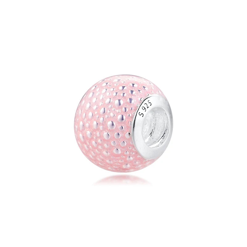 Pink Enchantment Beads with Enamel for Charms Bracelets